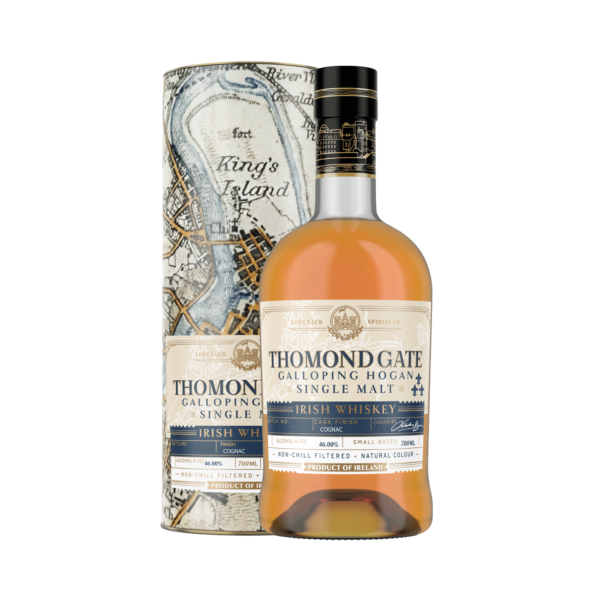 ウイスキー Thomond Gate Galloping Hogan Single Malt Galloping Hogan - Cognac Cask Finish - Single Malt - 46.00