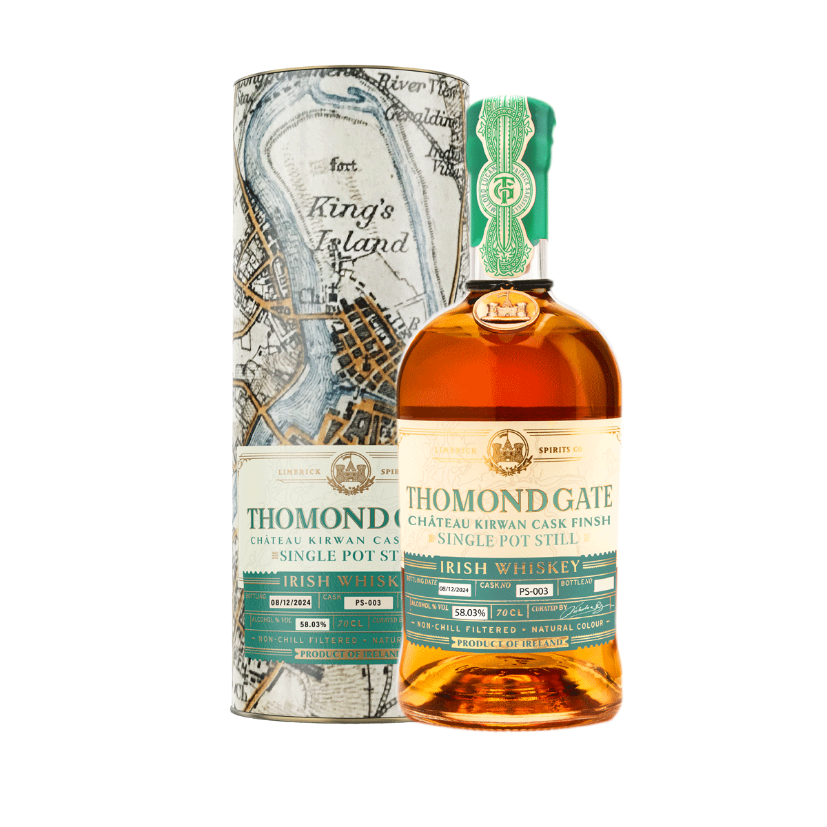 A bottle of Chateau Kirwan Cask Finish - Single Pot Still - 58.03% - PS-003